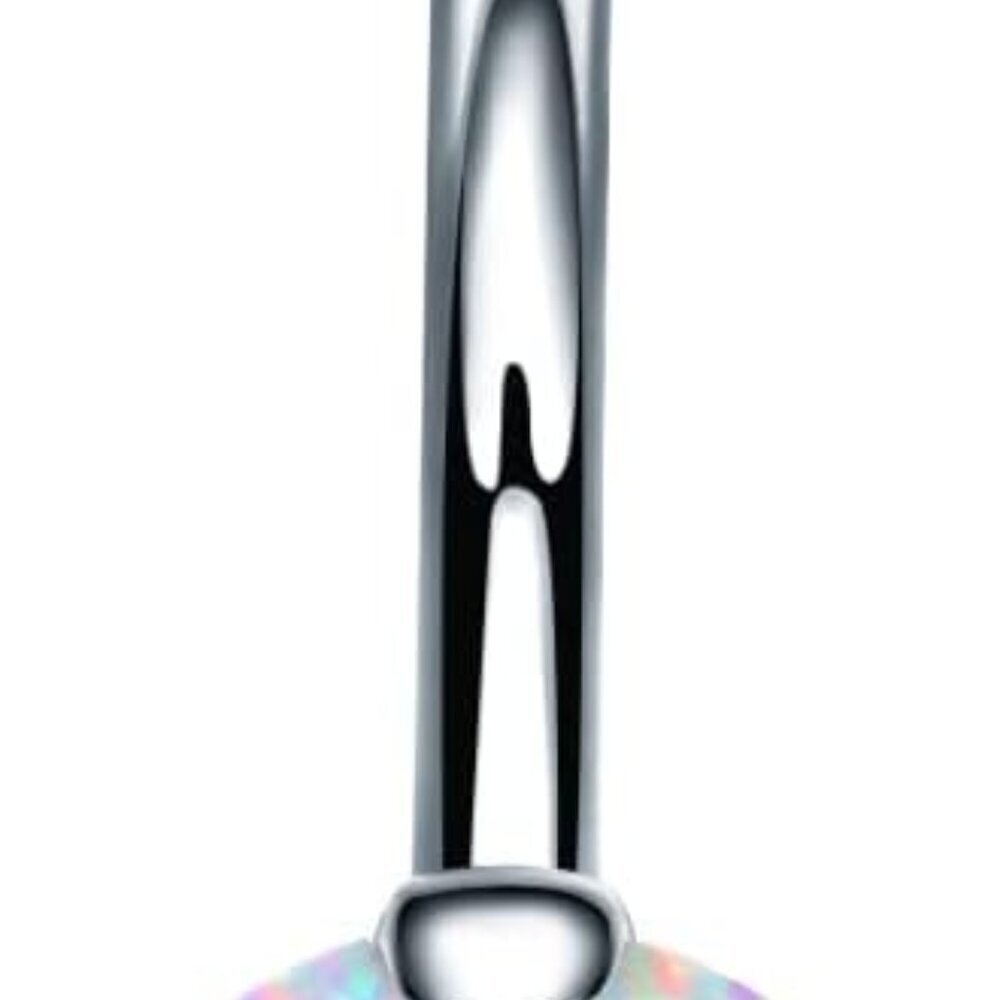 Titanium Belly Button Ring 14G Hypoallergenic Opal Zircon Body Piercing
